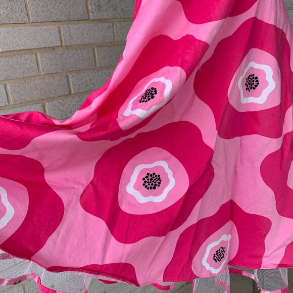 RARE EDITIONS PINK FULL SKIRT HALTER DRESS Y2K BARBIE WITH UNDERSKIRT SIZE 12 - Picture 2 of 10